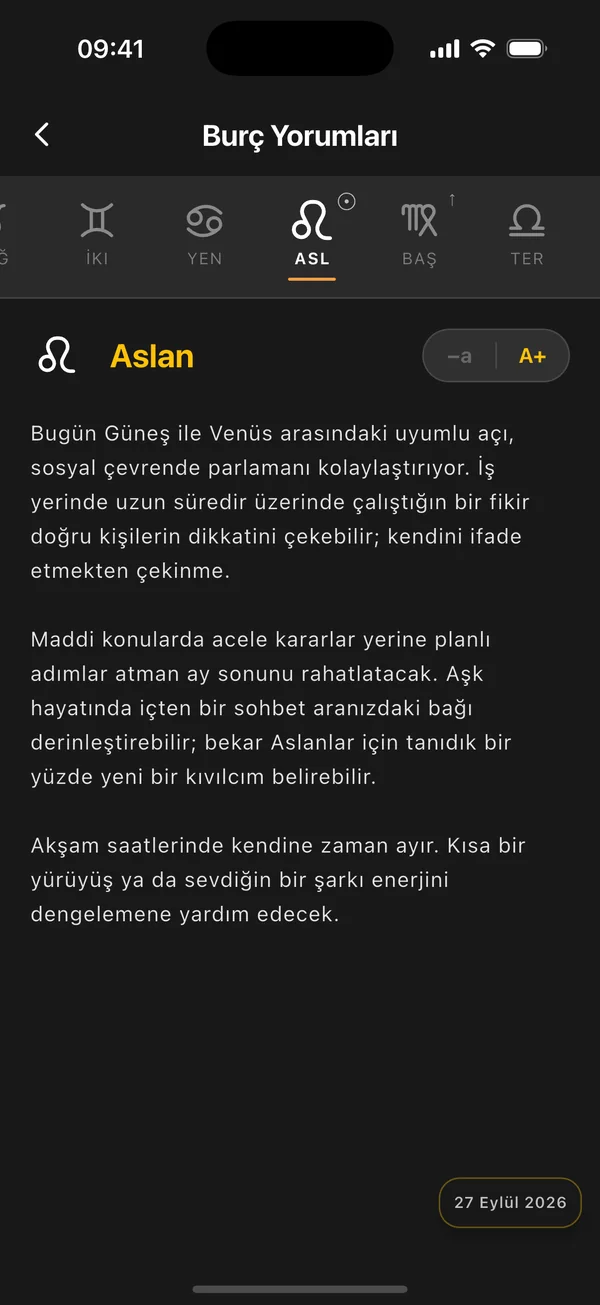 Aslan burcu için günlük yorum